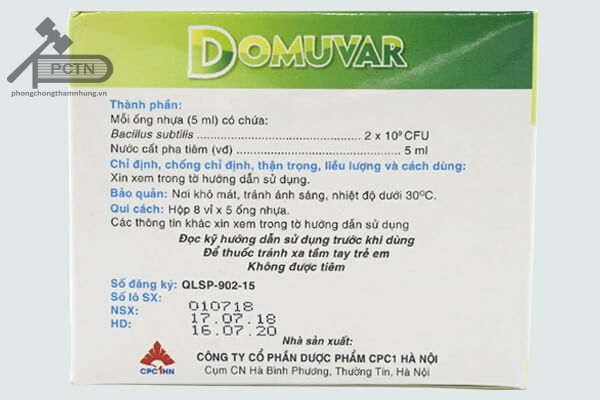 Thành phần của thuốc Domuvar