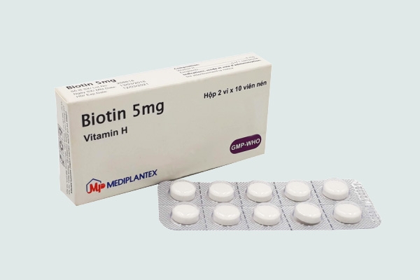 Hộp thuốc Biotin 5mg