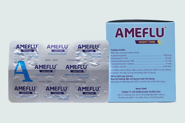 Thuốc Ameflu giảm các triệu chứng cảm lạnh