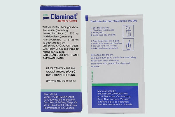 Thành phần thuốc Claminat 250g