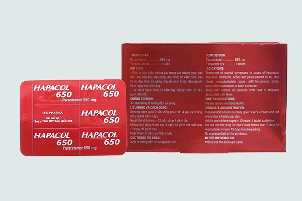 Thành phần Hapacol 650