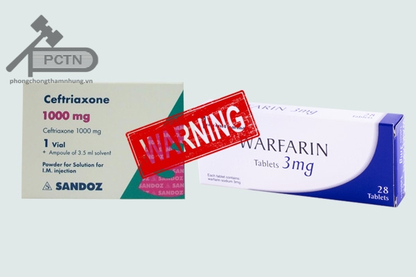 Tương tác thuốc ceftriaxone và warfarin