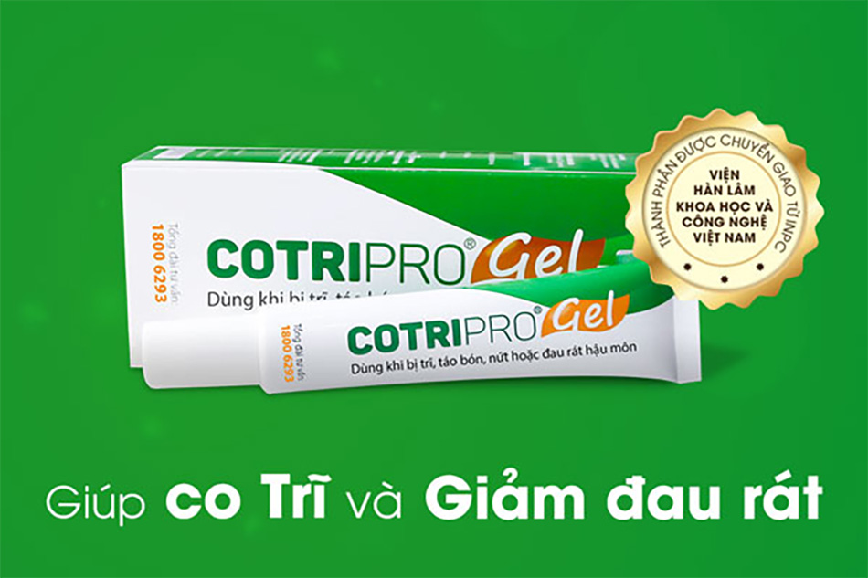 Sản phẩm Cotripro Gel trị trĩ và giảm đau ngứa