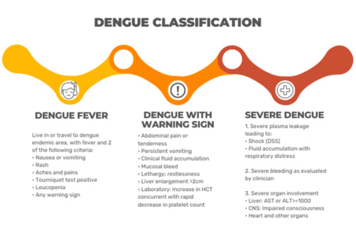 Hình 4: Phân loại mức độ nghiêm trọng của bệnh sốt xuất huyết theo WHO.