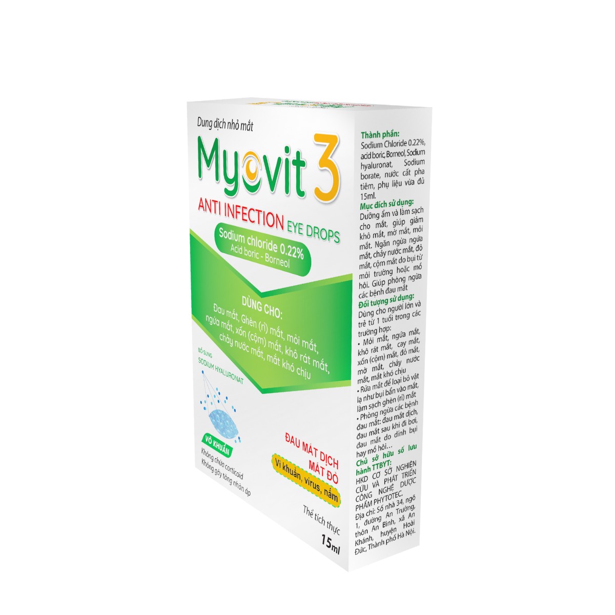 Dung dịch nhỏ mắt Myovit 3