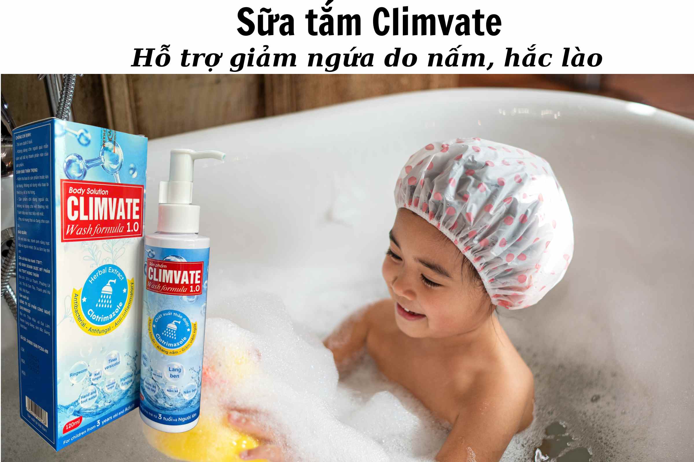 Sữa tắm Climvate hỗ trợ giảm ngứa