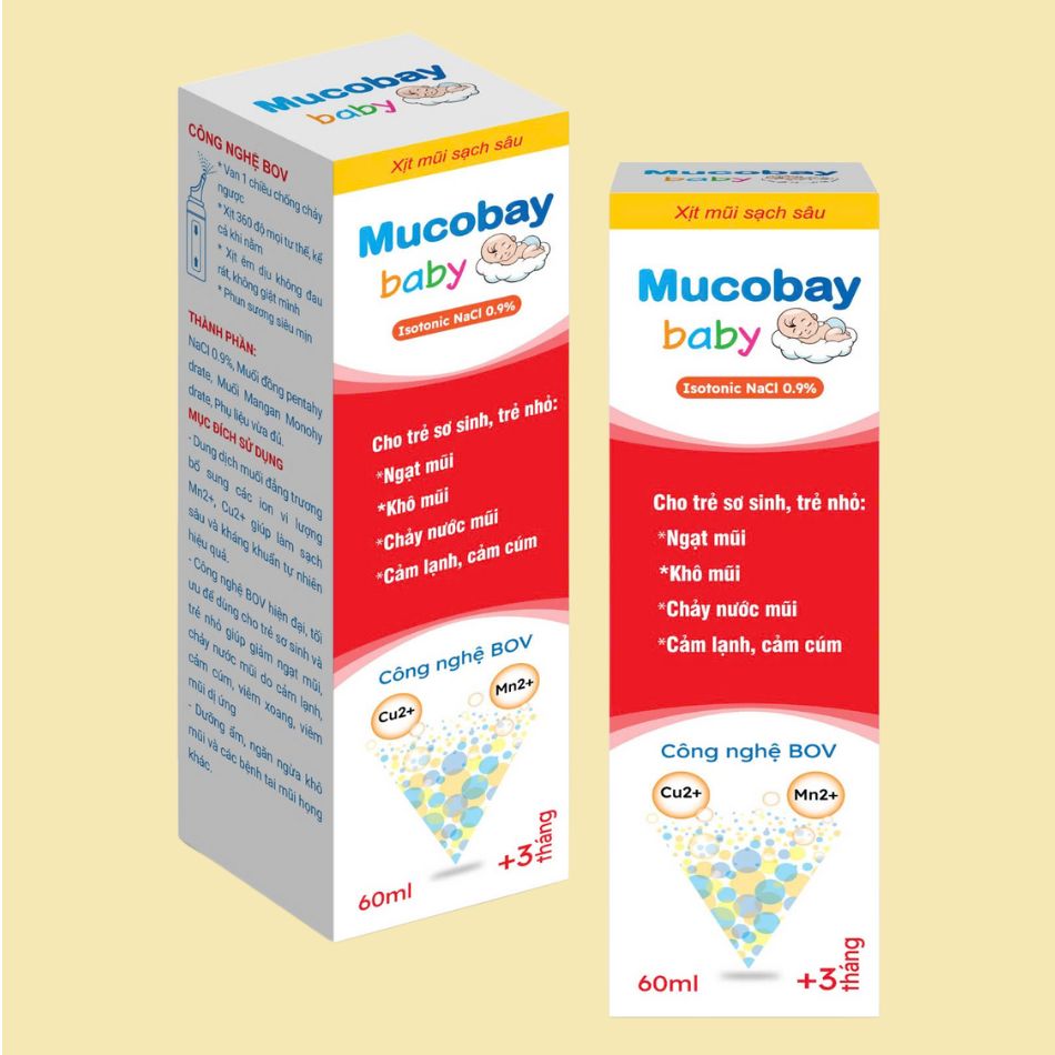 Xịt mũi sạch sâu Mucobay Baby