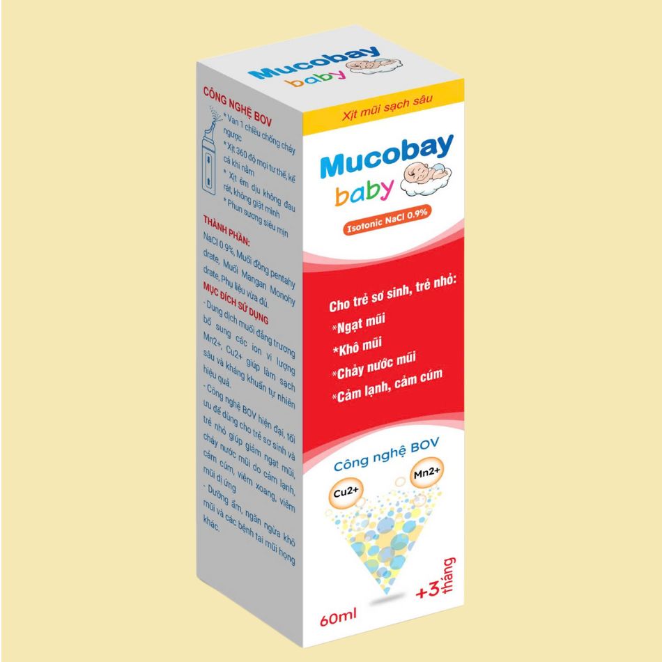 Hướng dẫn sử dụng Xịt mũi sạch sâu Mucobay Baby