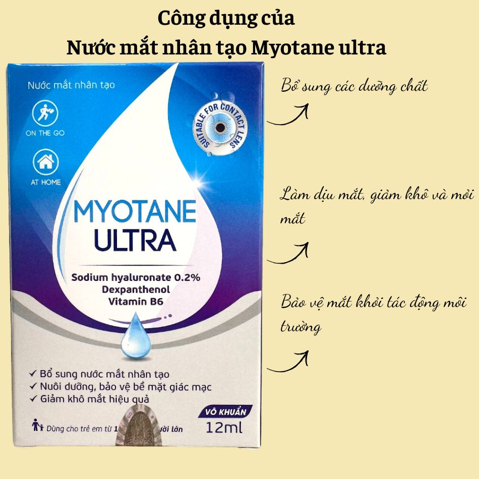 Công dụng của Nước mắt nhân tạo Myotane ultra