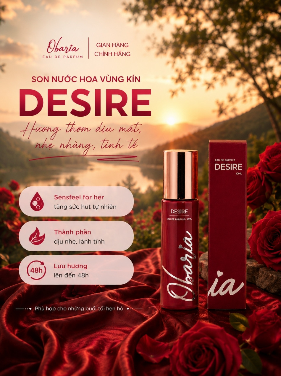 Son nước hoa vùng kín Obaria Desire - Tăng sức hút tự nhiên