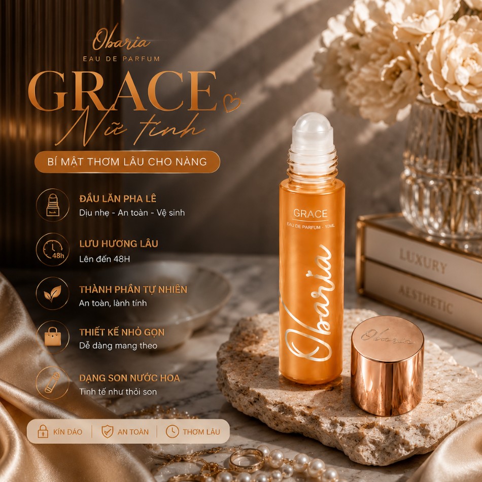 Son nước hoa vùng kín Obaria Grace - Lưu hương 48h