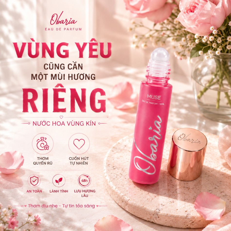 Son nước hoa vùng kín Obaria Muse - Lưu hương 48h