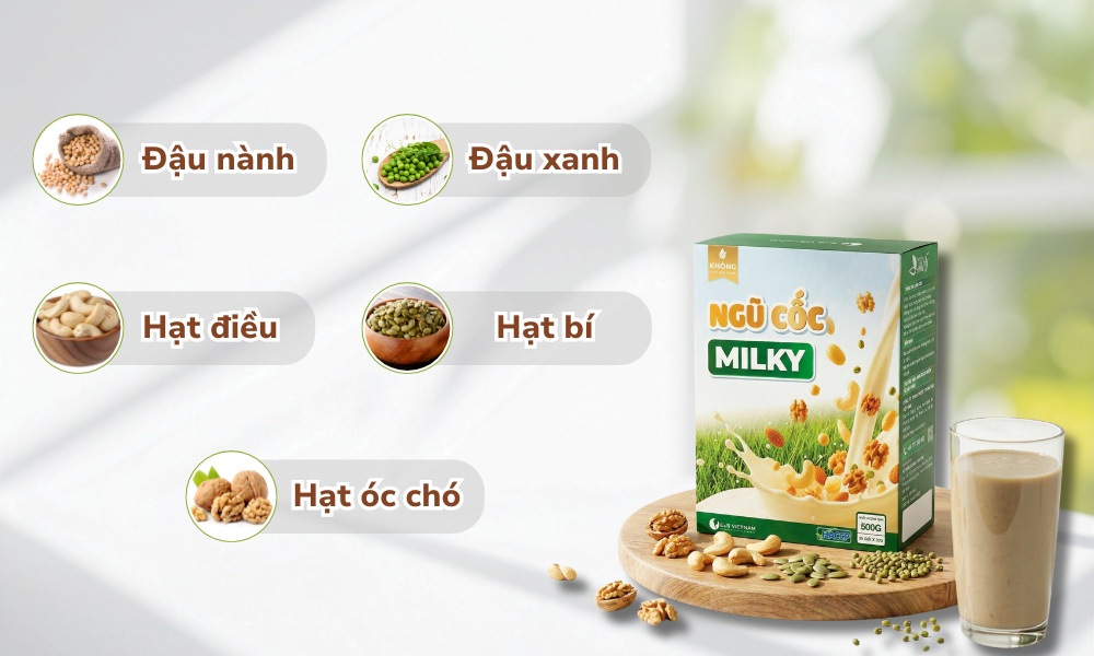 Các loại hạt giàu dinh dưỡng, dễ thích nghi được phối hợp đáp ứng nhu cầu dinh dưỡng hỗ trợ tăng chất lượng sữa mẹ