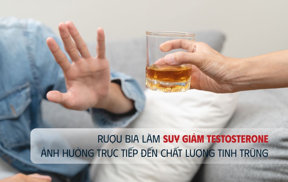 Việc tiêu thụ rượu bia có thể làm giảm chất lượng tinh trùng