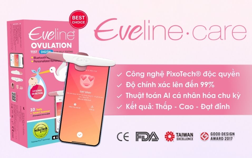 Eveline Care - Que thử rụng trứng điện tử giúp bạn xác định chính xác “cửa sổ thụ thai”
