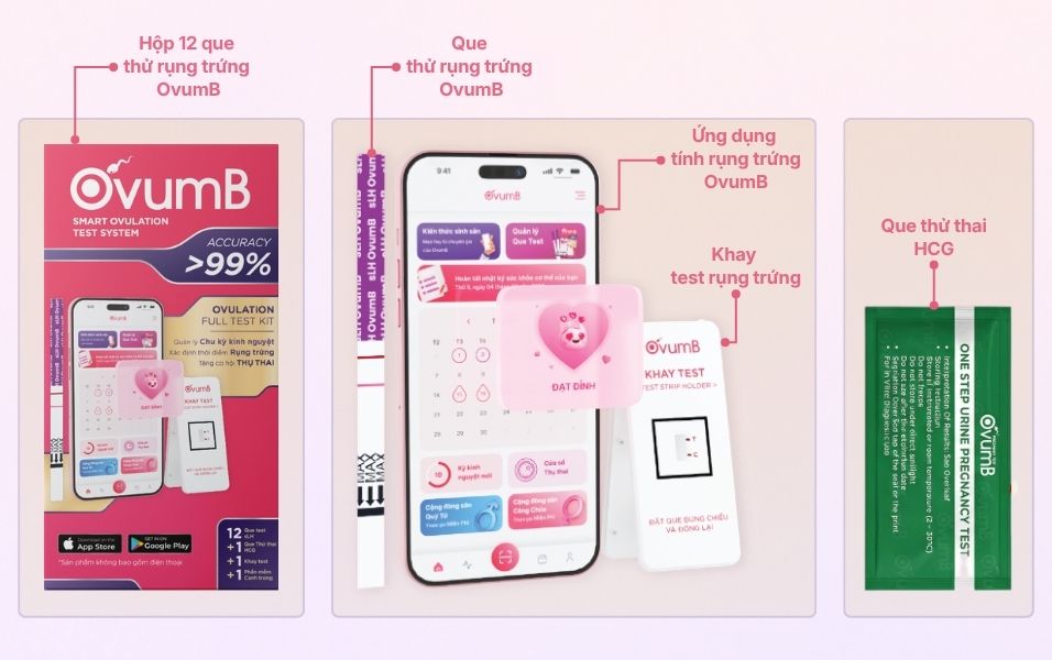 Que thử rụng trứng điện tử OvumB