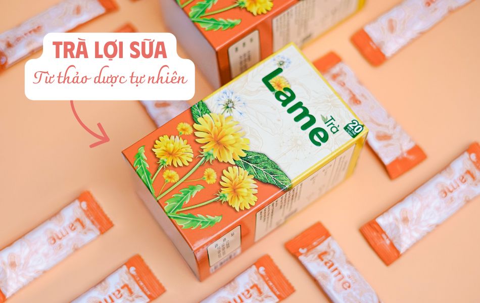 Trà lợi sữa Lame - Giải pháp lợi sữa từ thảo dược hỗ trợ mẹ cải thiện tình trạng sữa về chậm sau sinh