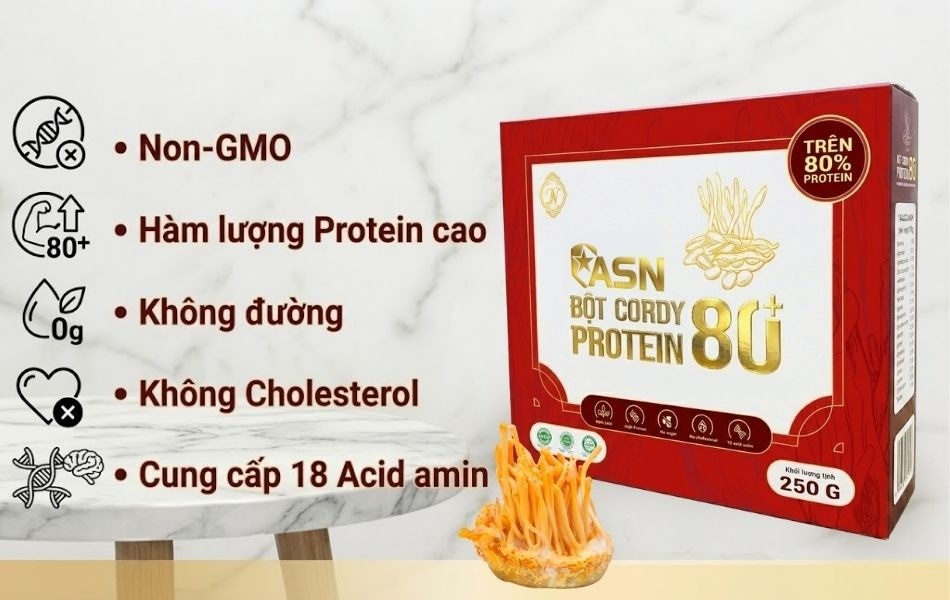 Ưu điểm của Bột Cordy Protein 80+