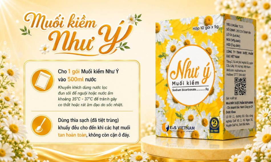 Pha Muối kiềm Như Ý với tỷ lệ chuẩn