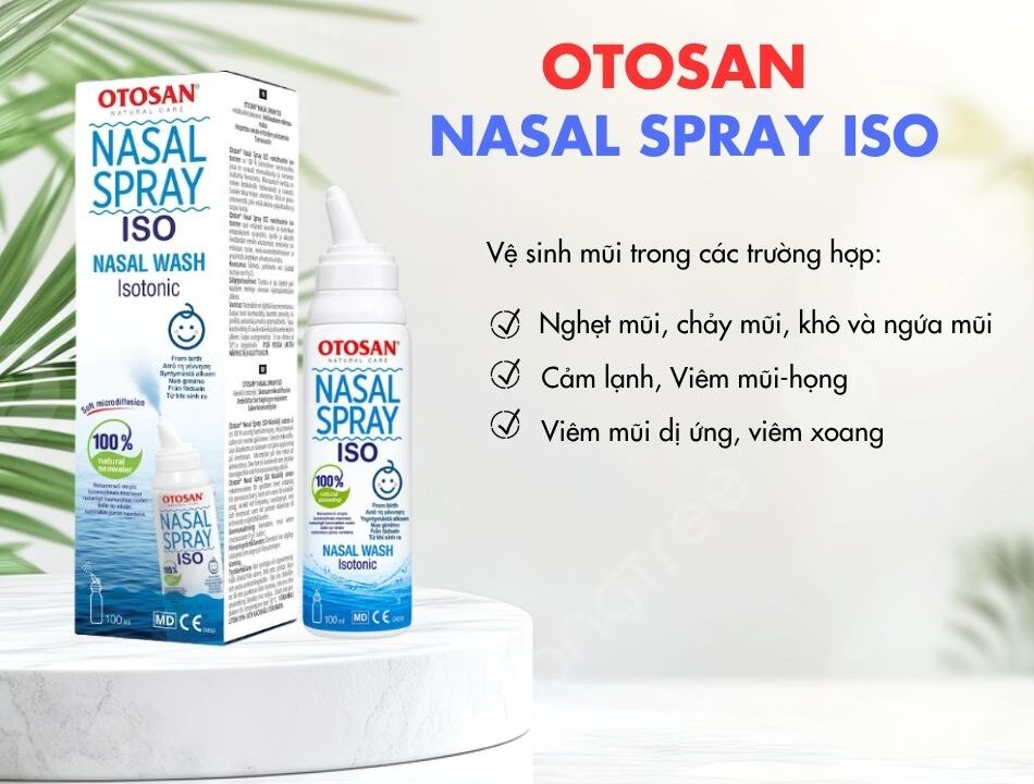Xịt rửa mũi Otosan Nasal Spray ISO dành cho trẻ sơ sinh, trẻ em và người lớn